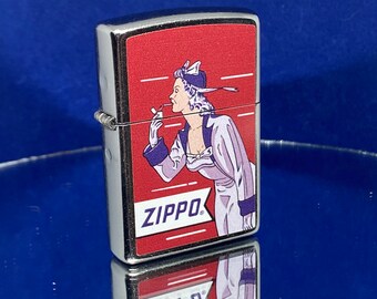 Zippo Windy Girl Vintage Design Collectible Lighter New In Original Box