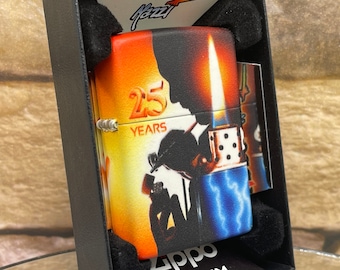 Zippo Mazzi 25th Anniversary Amazing Colors Dual sided New In Box
