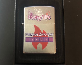 2001 National Zippo Day Cigarette Lighter New & Unfired - Etsy
