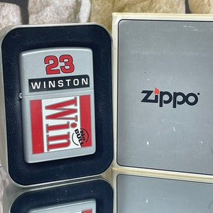 1998 Zippo - Winston Cigarettes #23 Grey Mint New In Box - Limited Edition Rare