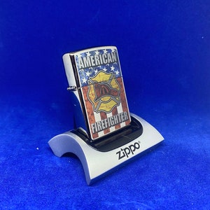Zippo American Firefighter High Polish Chrome Lighter New Unfired