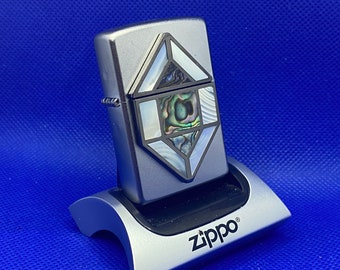 Vintage Zippo Mother of Pearl & Abalone Window Ultra Rare New Unfired
