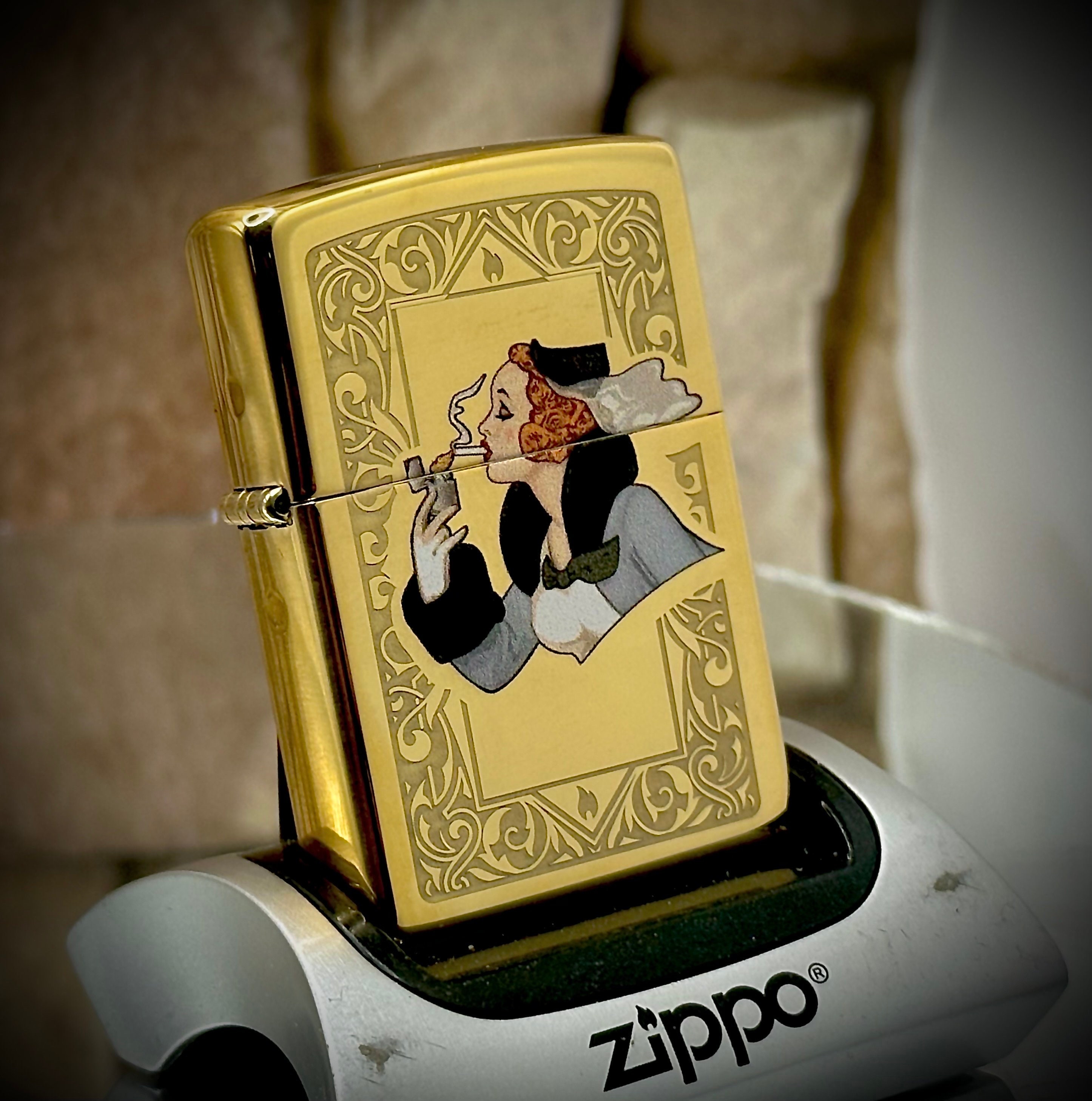 Zippo Windy Girl Solid Brass Beautiful Colors New in Box