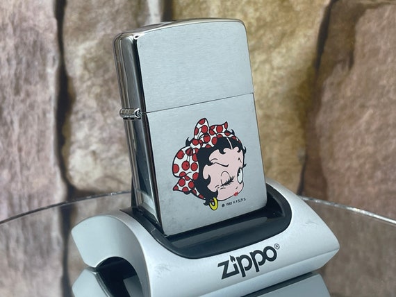 1995 Betty Boop Vintage Ultra Rare Lighter Still New in Original Case High  Polish Chrome