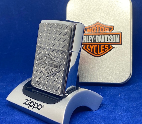 1996 Zippo Harley Davidson Diamond Plate Lighter New Unfired - Etsy