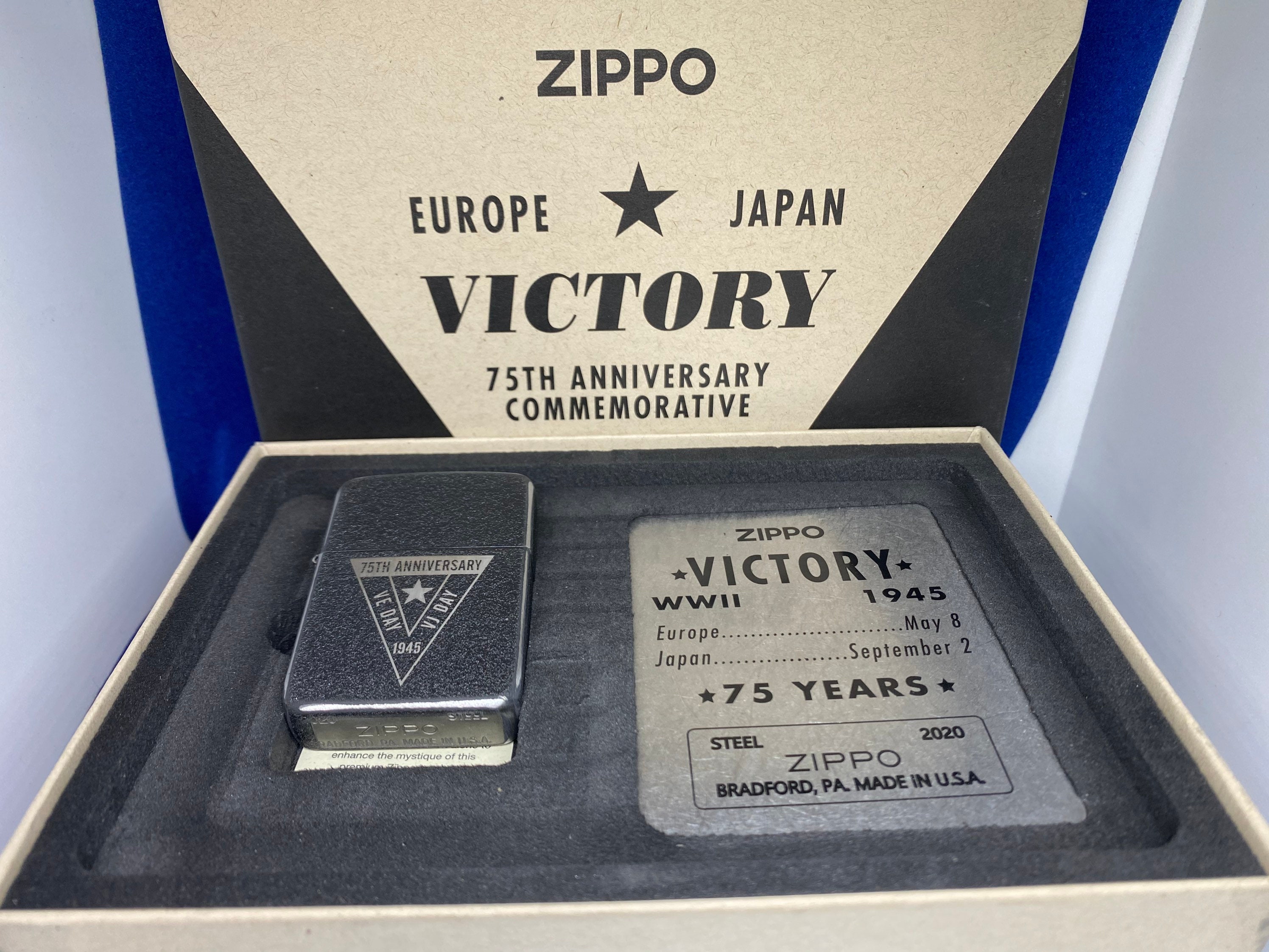 Zippo 75th Anniversary End of WWII Victory Lighter Limited - Etsy UK