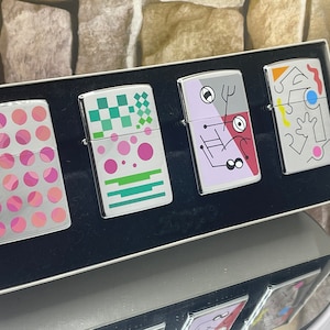 1991 Zippo Abstract Series Complete Set ULTRA Rare New & Unfired