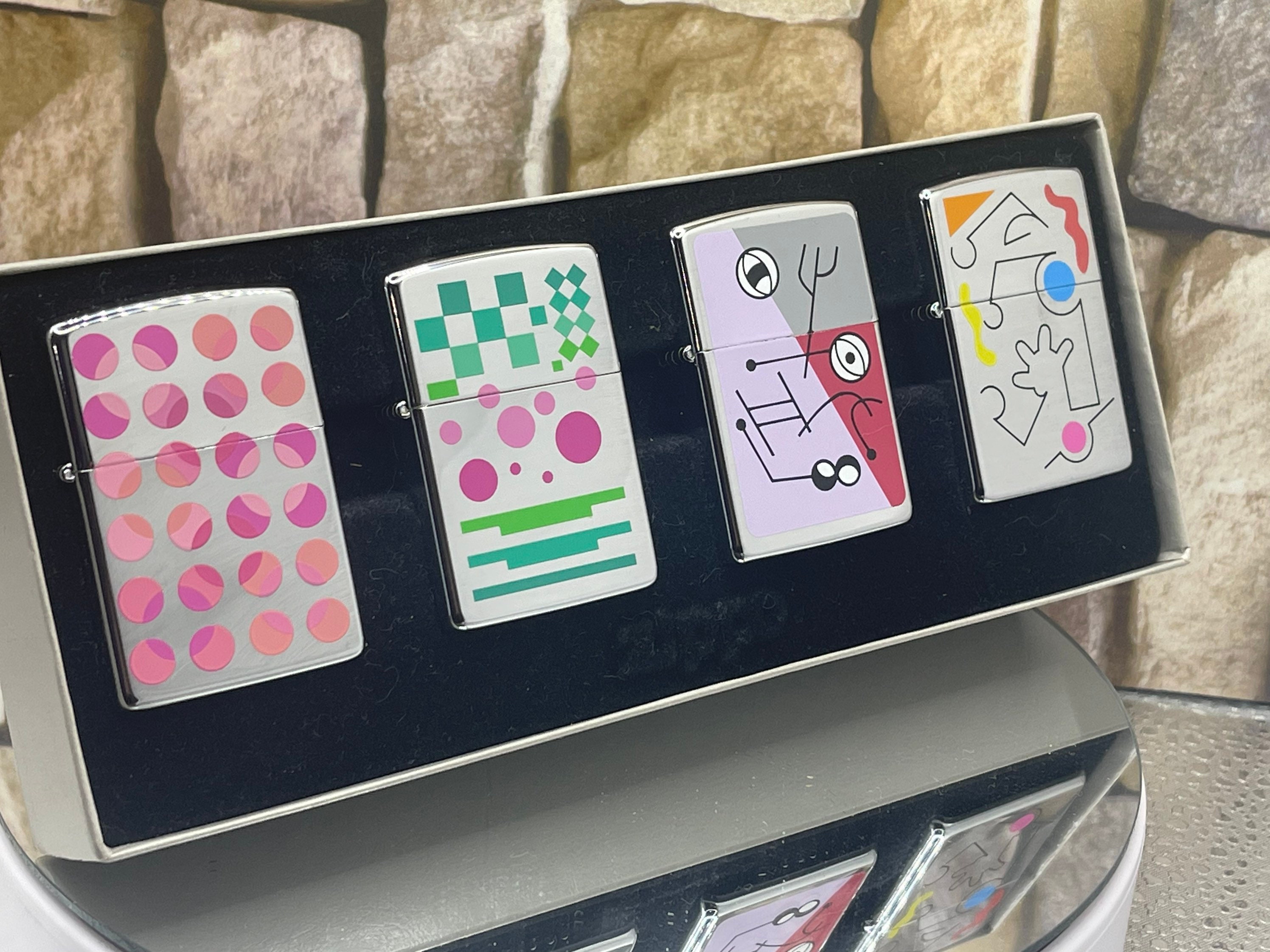 1991 Zippo Abstract Series Complete Set ULTRA Rare New & Unfired