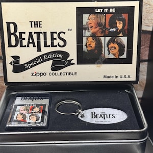 Rare Beatles Let It Be Zippo Lighter Keychain Gift Set - Etsy