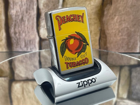 peachey tobacco 1999 Zippo Double Cut Only 50 Made Worldwide New Vintage Peachey Ribbon Cut Chewing