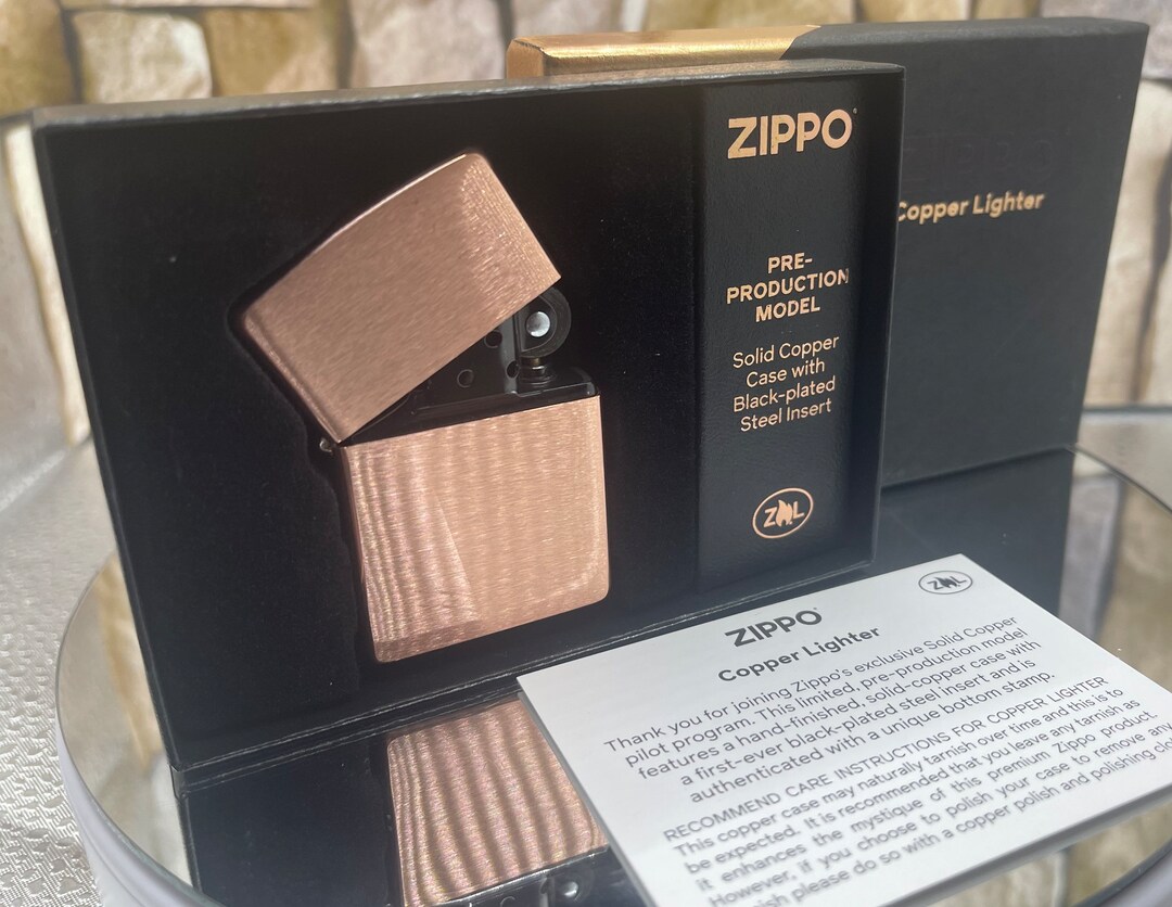 2022 Solid Copper Zippo Lighter Limited Edition Preproduction Etsy