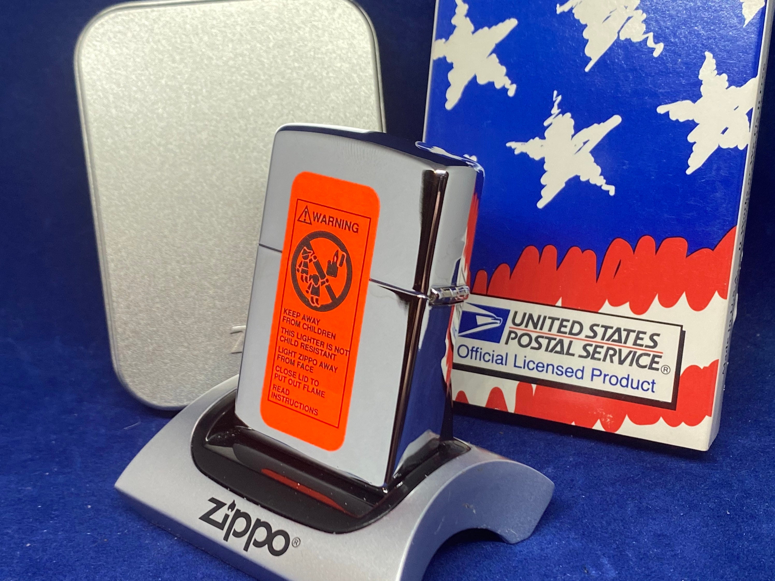 1997 Zippo United States Postal Service Eagle Stamp With Original