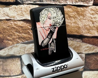 Zippo Olivia Pinup Lighter 2003 Vintage New & Unfired