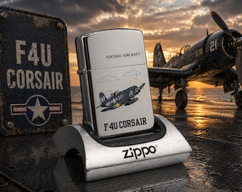 1993 Zippo Lighter – F4U Corsair – Vintage Aircraft Series – NEW Never Used – USA