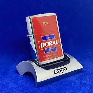 1998 Zippo Doral Cigarettes Lighter ( Full Flavor Box ) Red / Chrome NEW MINT