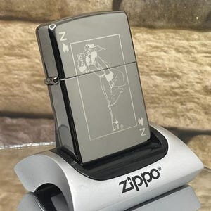 Zippo Windy Varga Girl Black Ice Finish 2021 New Unfired Lighter