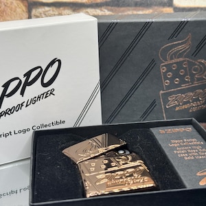 Zippo Script Limied Edition Collectible Rose Gold Armor Zippo Lighter NEW