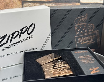 Zippo Script Limied Edition Collectible Rose Gold Armor Zippo Lighter NEW