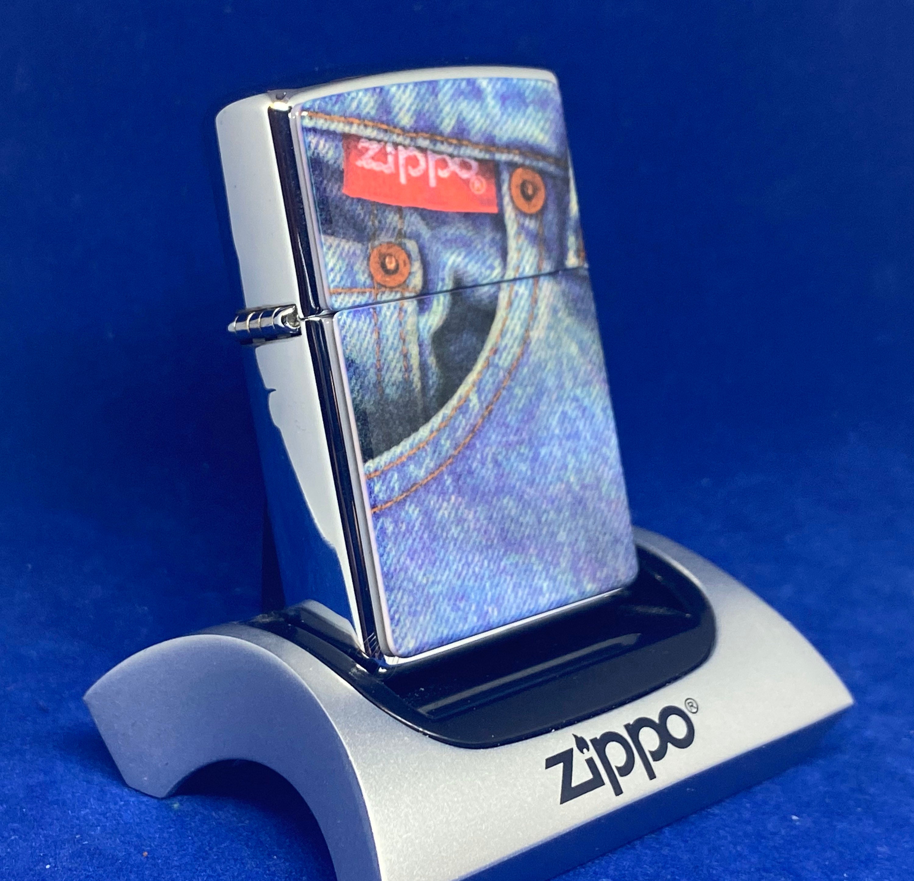 1996 Zippo Denim Watch Pocket Vintage New and Unfired Etsy