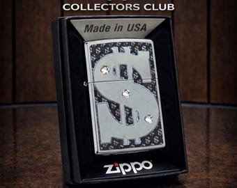 Zippo Swarovski Crystals Money Lighter New & Unfired