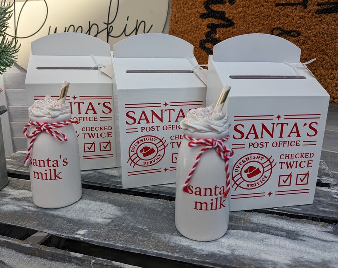 Santa's Mailbox Santa Post Office Box Letters to Santa Box Etsy