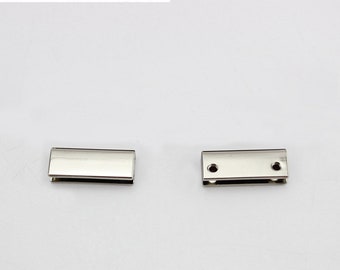 Silver Square Clasp Etsy - 4 20 50pcs 7 colors 25x10mm 1 inch handbag decoration end clips by screws silver color squa!   re strap cover clasp