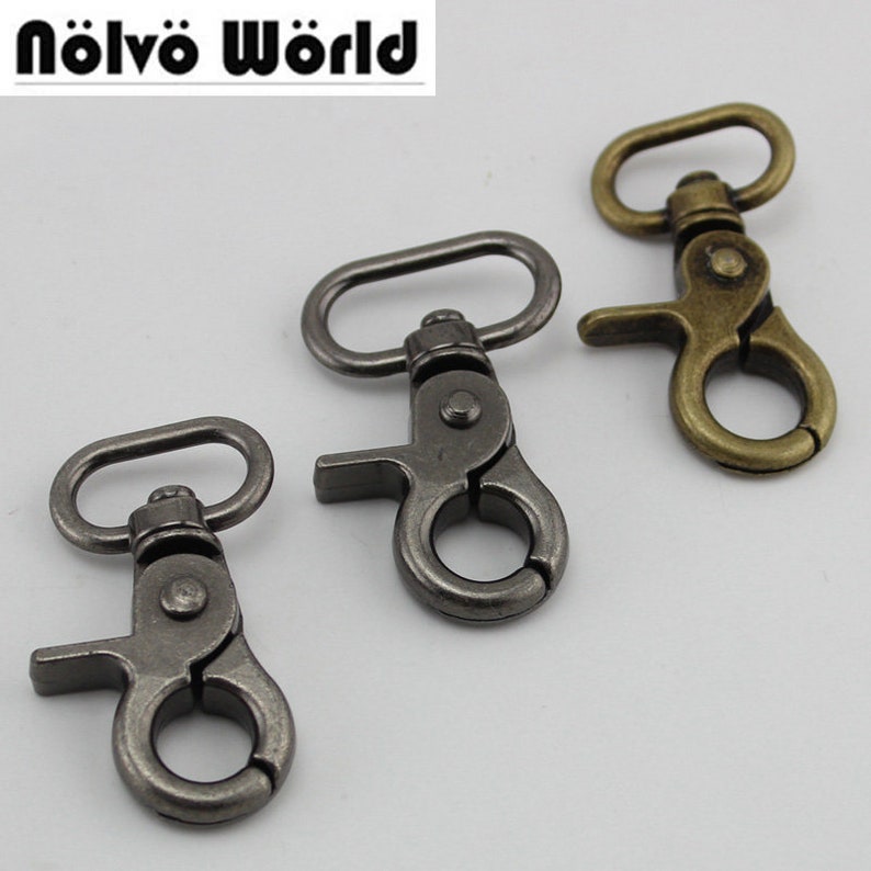 2-10-30 pieces,20mm 25mm Strong Swivel Snap Hooks,Old Silver Finish Handbag Purse Bag Making Hardware