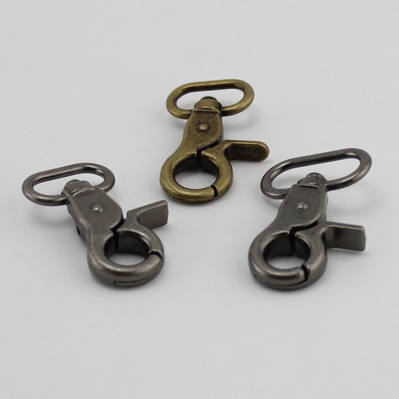 2-10-30 pieces,20mm 25mm Strong Swivel Snap Hooks,Old Silver Finish Handbag Purse Bag Making Hardware