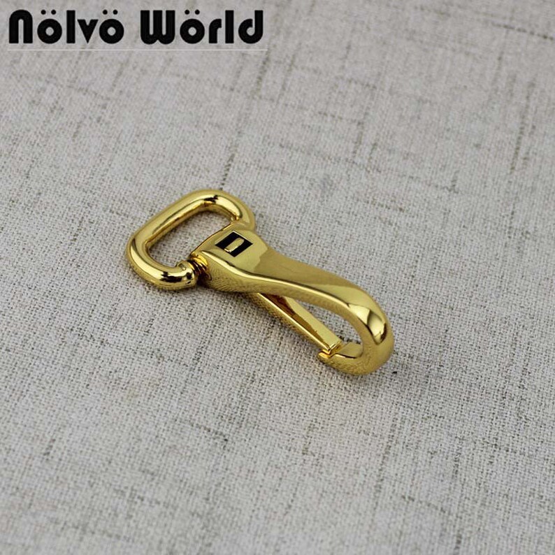 10-50 pieces 17 mm Deep gold inner width brass solid material snap hook Diy Leather craft bag wallet belt spring buckle