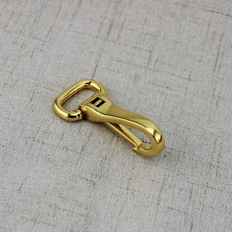 10-50 pieces 17 mm Deep gold inner width brass solid material snap hook Diy Leather craft bag wallet belt spring buckle