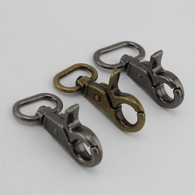 2-10-30 pieces,20mm 25mm Strong Swivel Snap Hooks,Old Silver Finish Handbag Purse Bag Making Hardware