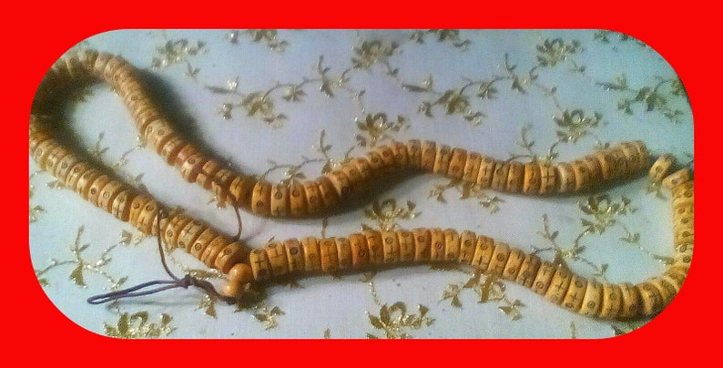 Chinese cow spine necklace Genuine Bone Necklace Antique necklace unisex jewelry 1 of a kind over 100 years old