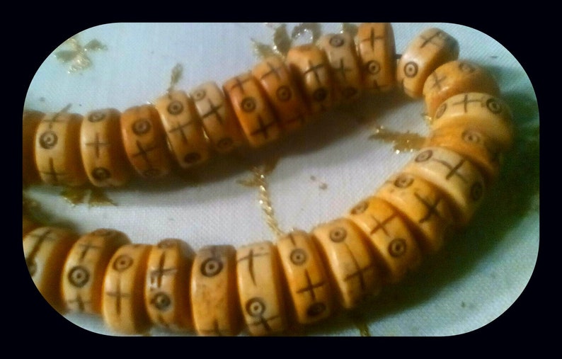 Chinese cow spine necklace Genuine Bone Necklace Antique necklace unisex jewelry 1 of a kind over 100 years old