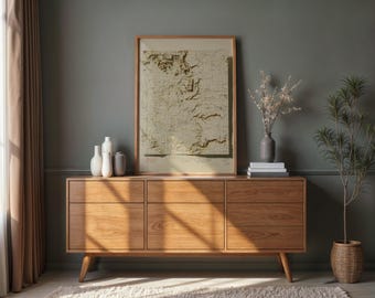 Sedona Arizona Vintage Topographic Map Print | Red Rock Country Wall Art