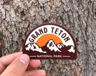 Grand Teton National Park Sticker | Retro National Park  Sticker | Wyoming National Park Sticker