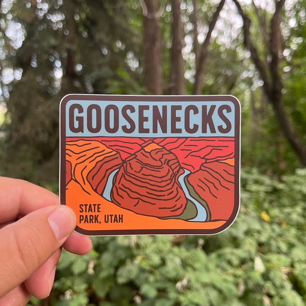 Goosenecks State Park Utah Sticker | Waterproof Vinyl Sticker | UV resistant decal | Car window, laptop, water bottle sticker