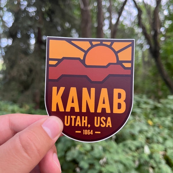 Kanab Utah Sticker | Waterproof Vinyl Sticker | UV resistant decal | Car window, laptop, water bottle sticker