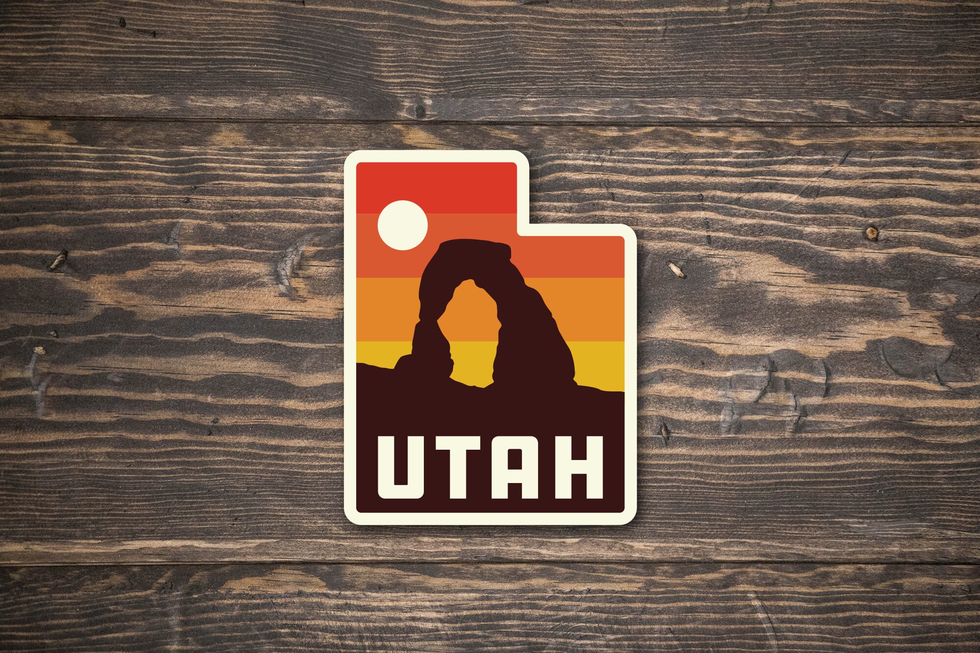Utah State sticker Delicate Arch utah moab Vinyl Sticker Etsy