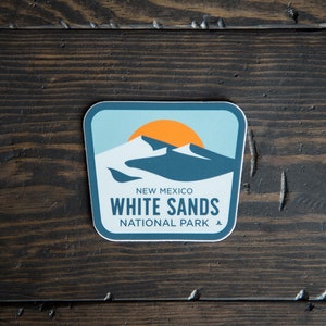 White Sands National Park  | Waterproof Vinyl Sticker | UV resistant decal | Car window, laptop, water bottle sticker