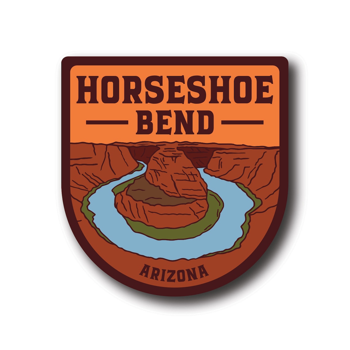 Horseshoe Bend Sticker Glen Canyon National Recreation Area Etsy
