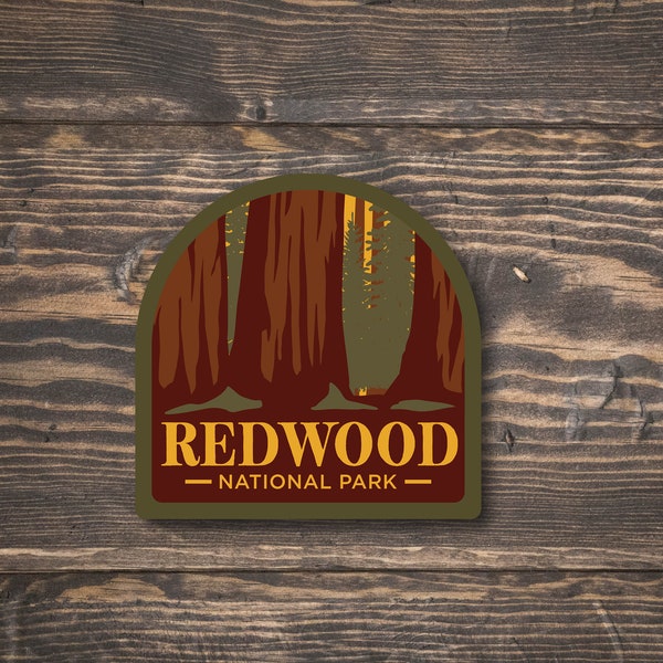 Redwood National Park Sticker | Waterproof Vinyl Sticker | UV resistant decal | Car window, laptop, water bottle sticker