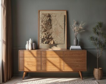 Colorado Springs Vintage Topographic Map | Garden of the Gods Wall Art (1951 USGS)