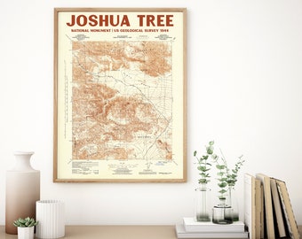Joshua Tree National Park  Poster | 1944 USGS Map