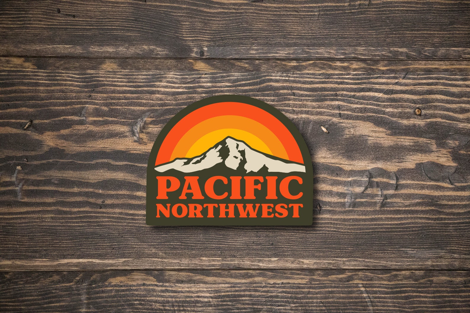 Retro Pacific Northwest Sticker PNW Sticker Waterproof Etsy