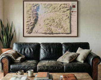 Grand Teton National Park Vintage Topographic Map Poster