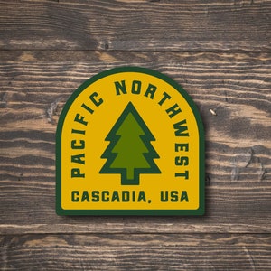 Pacific Northwest Pine Tree Sticker Waterproof Vinyl Sticker UV ...