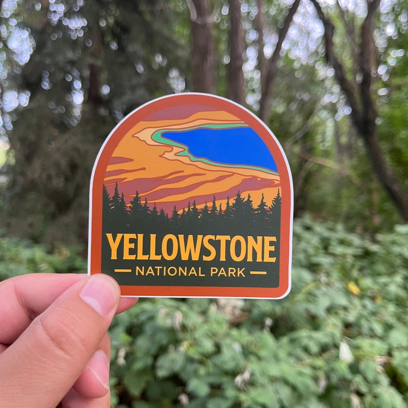 Yellowstone National Park Sticker Waterproof Vinyl Sticker Etsy