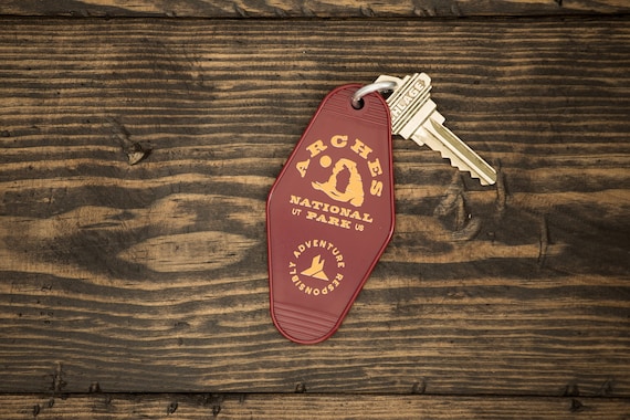 Arches National Park Retro Motel Key tag