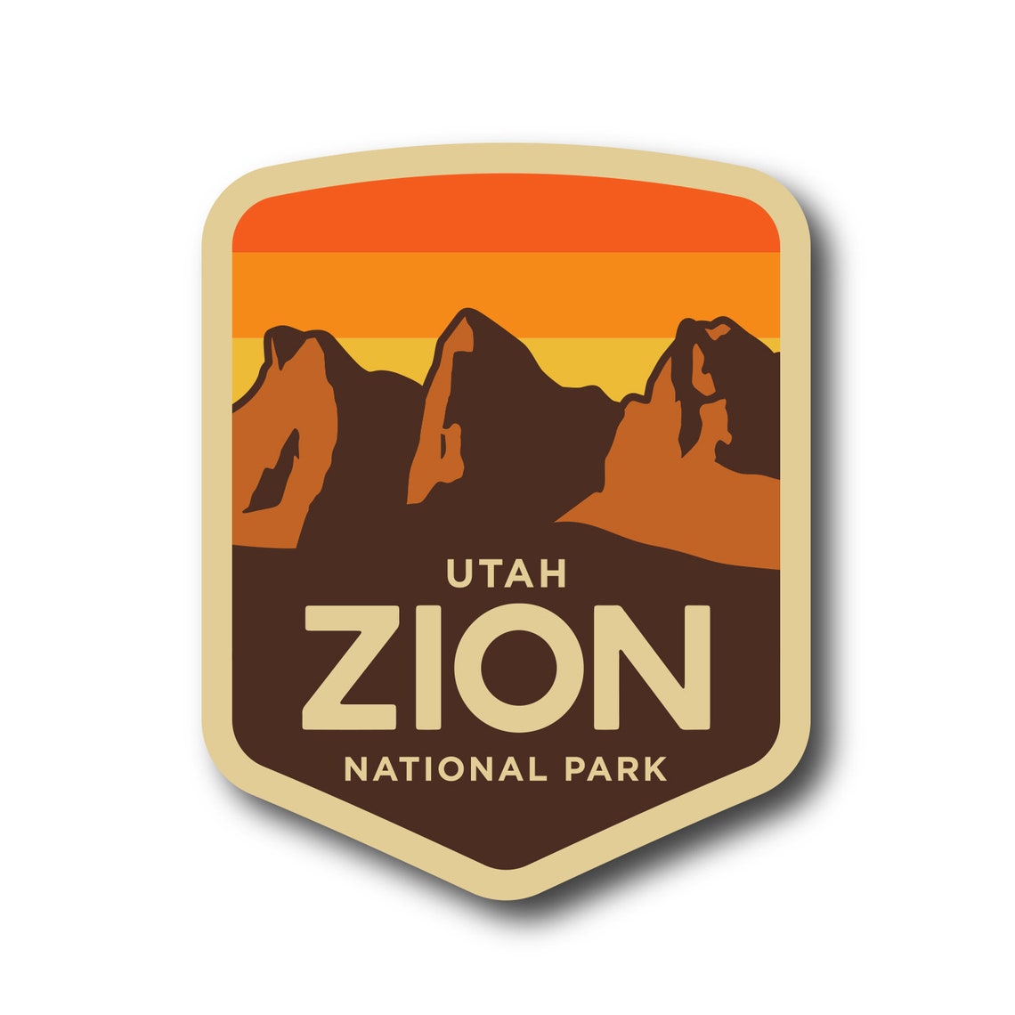 Zion National Park Sticker Three Patriarchs Zion Utah Etsy UK