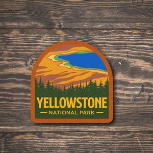 Yellowstone National Park Sticker | Waterproof Vinyl Sticker | UV resistant decal | Car window, laptop, water bottle sticker